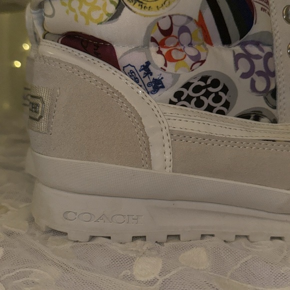Coach Women's Dorean White/Multi Color Snow Boots 8 - Picture 5 of 6